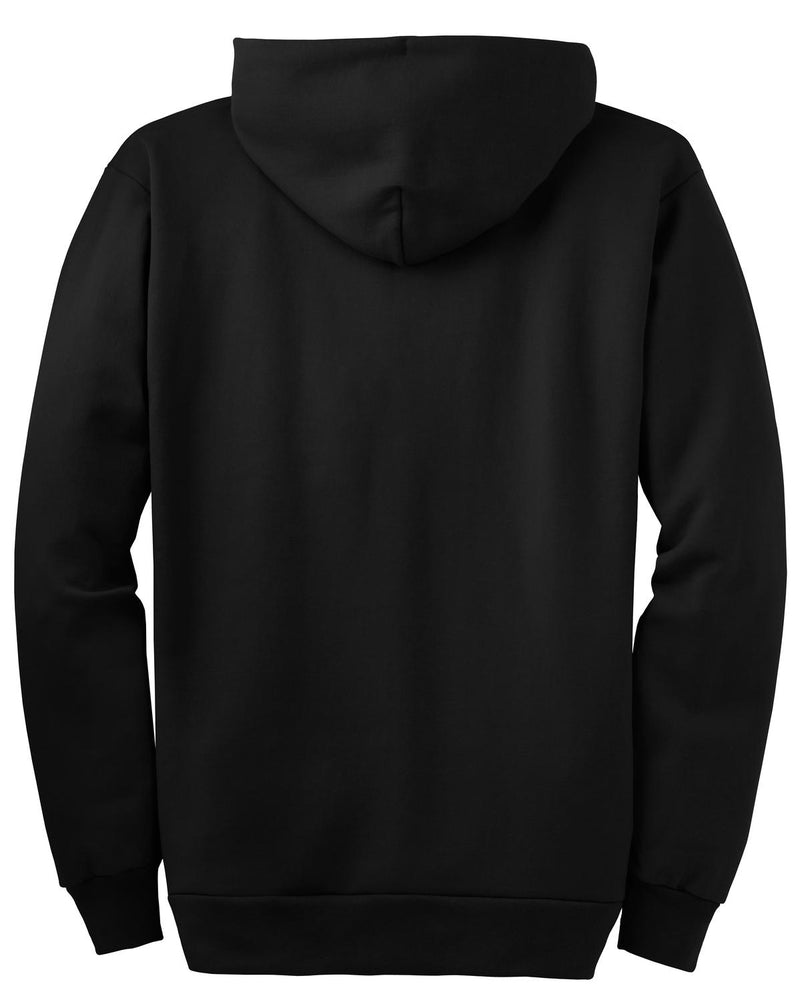 Port & Co Tall Essential Fleece Full-Zip Hooded Sweatshirt - Jet Black