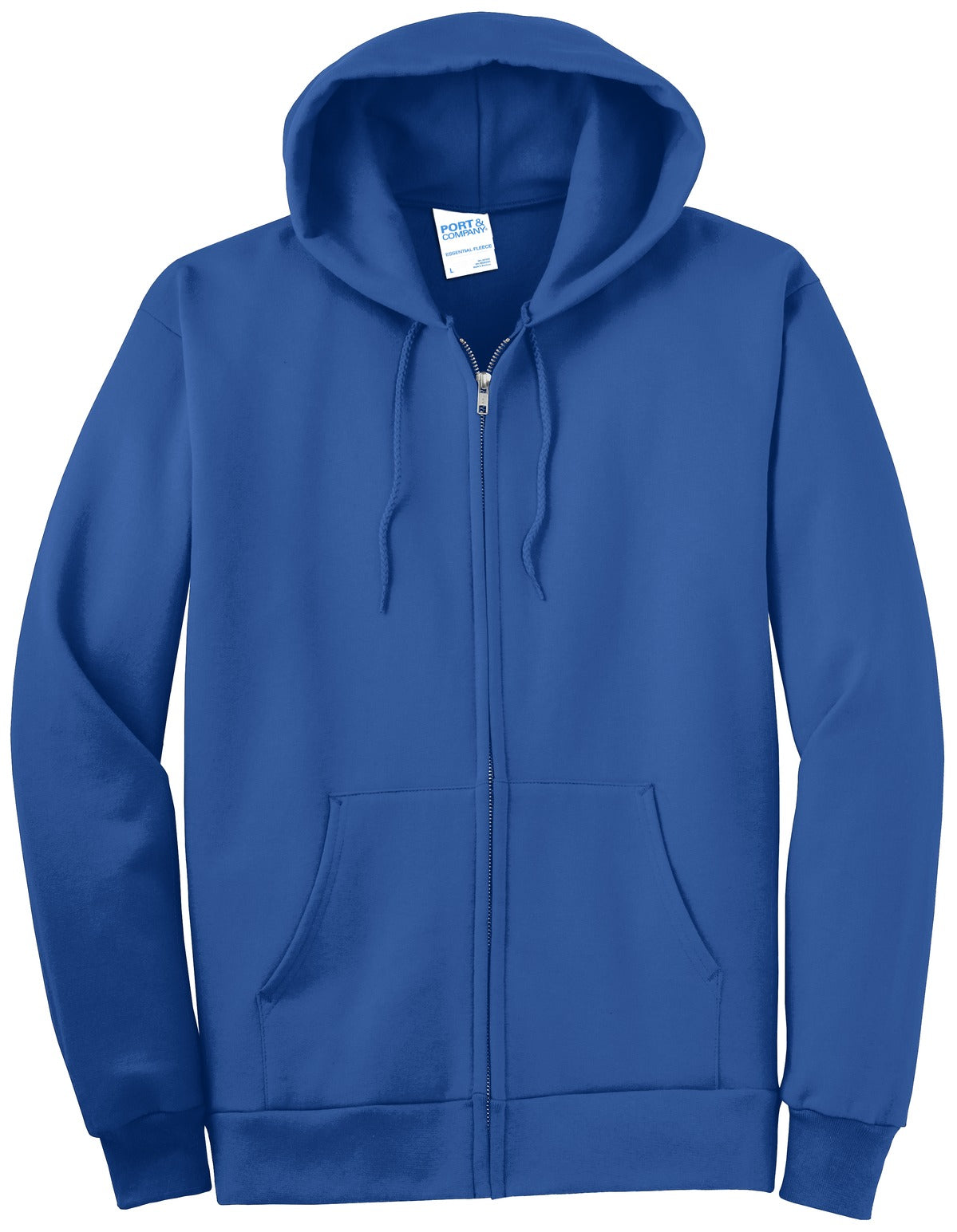 Port & Co Tall Essential Fleece Full-Zip Hooded Sweatshirt - Royal