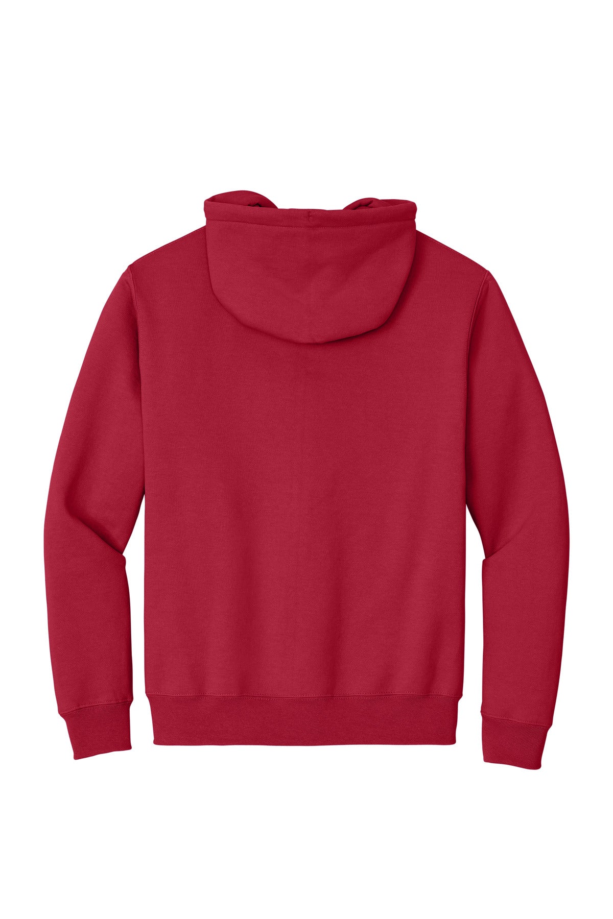 Port & Co Essential Fleece Full-Zip Hooded Sweatshirt - Red