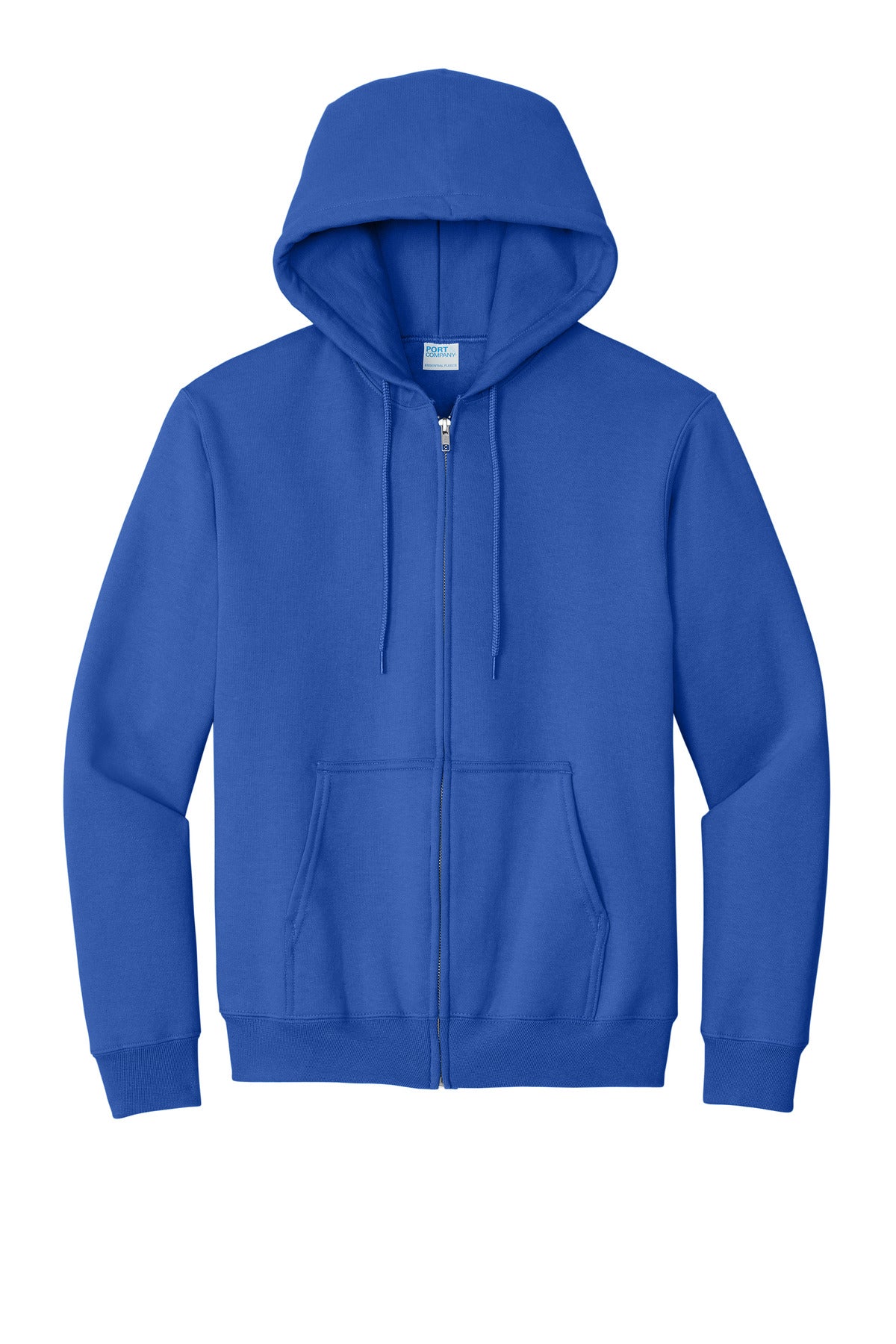 Port & Co Essential Fleece Full-Zip Hooded Sweatshirt - Royal
