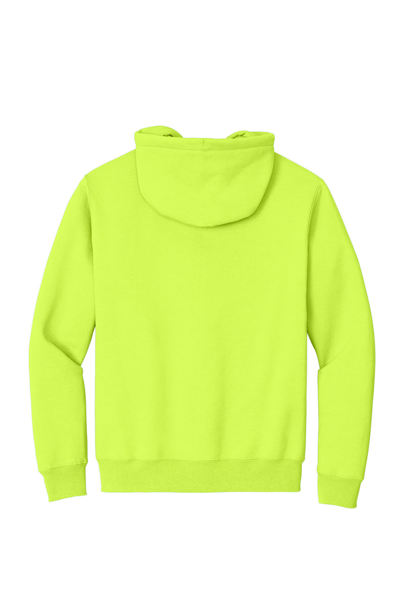 Port & Co Essential Fleece Full-Zip Hooded Sweatshirt - Safety Green