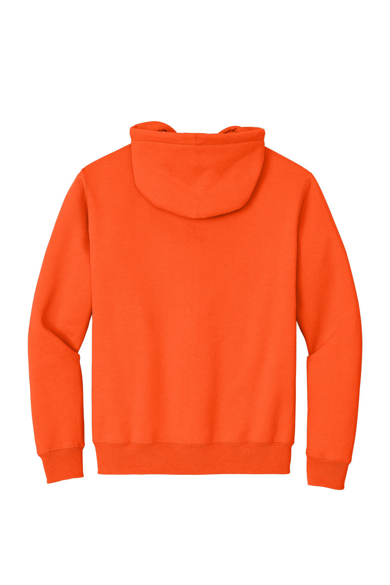 Port & Co Essential Fleece Full-Zip Hooded Sweatshirt - Safety Orange