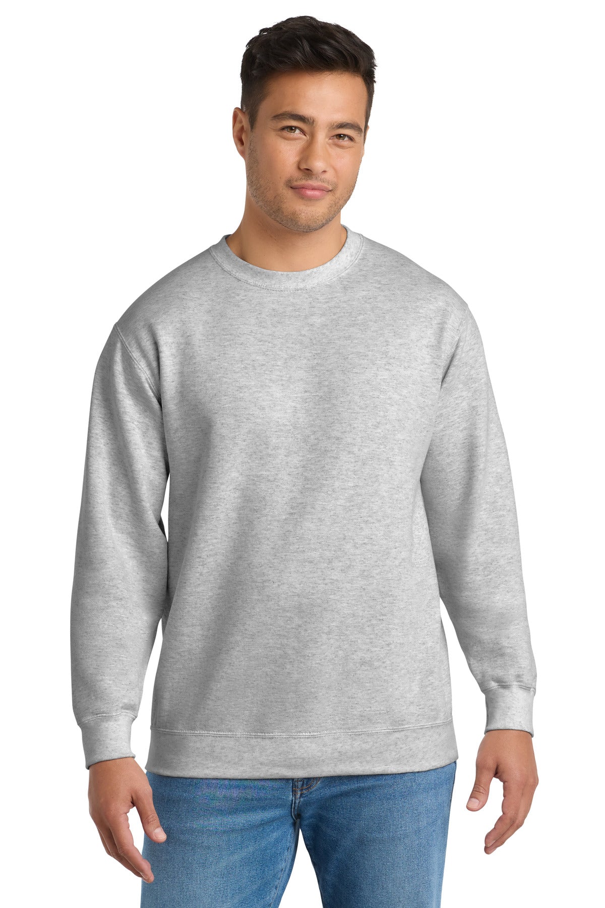 Port & Co Essential Fleece Crewneck Sweatshirt - Ash