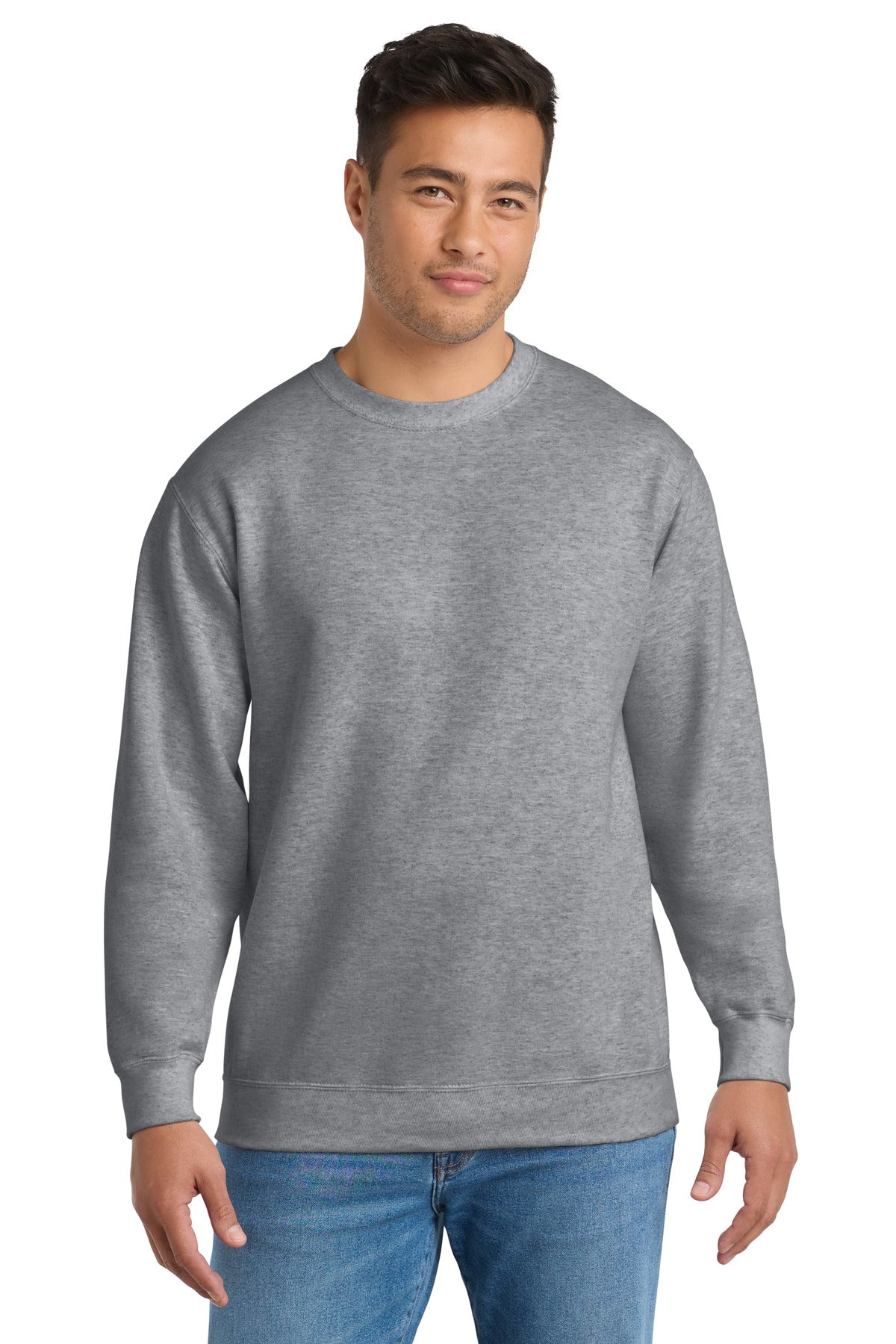 Port & Co Essential Fleece Crewneck Sweatshirt - Athletic Heather