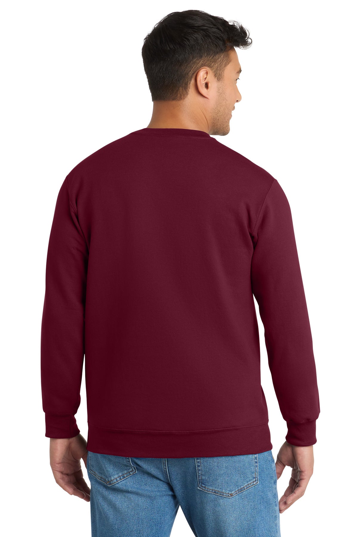 Port & Co Essential Fleece Crewneck Sweatshirt - Cardinal