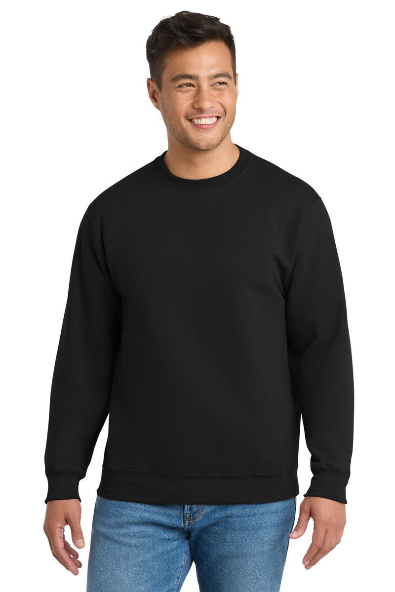 Port & Co Essential Fleece Crewneck Sweatshirt - Jet Black