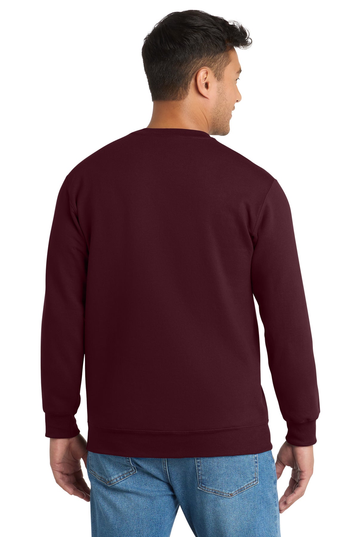 Port & Co Essential Fleece Crewneck Sweatshirt - Maroon