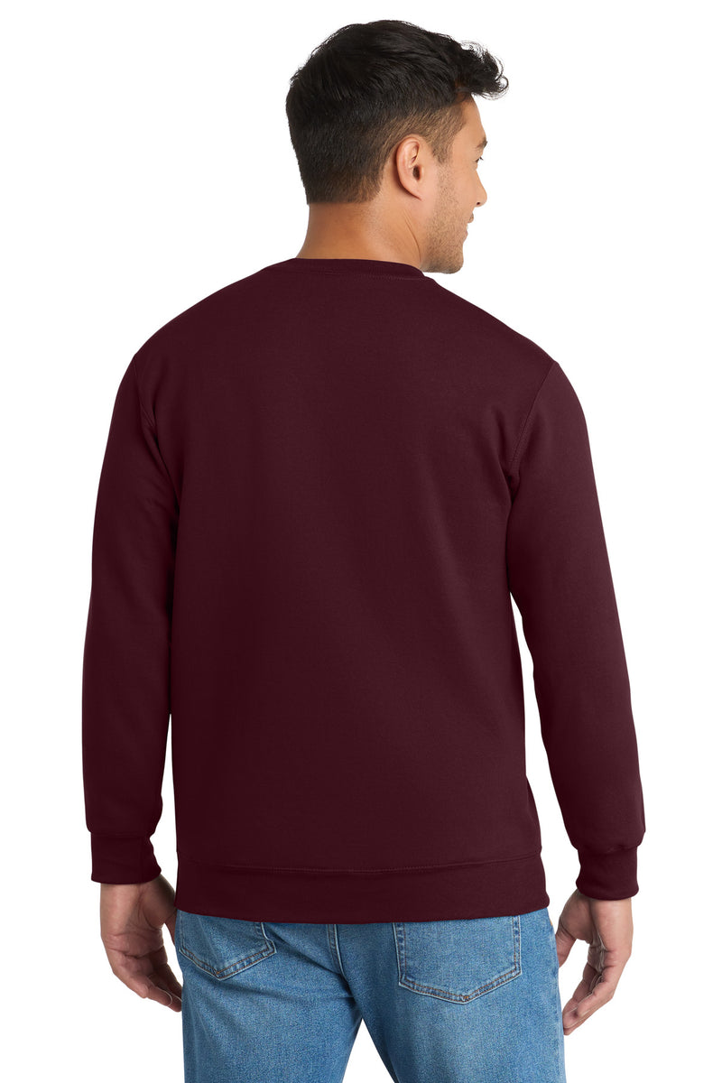 Port & Co Essential Fleece Crewneck Sweatshirt - Maroon