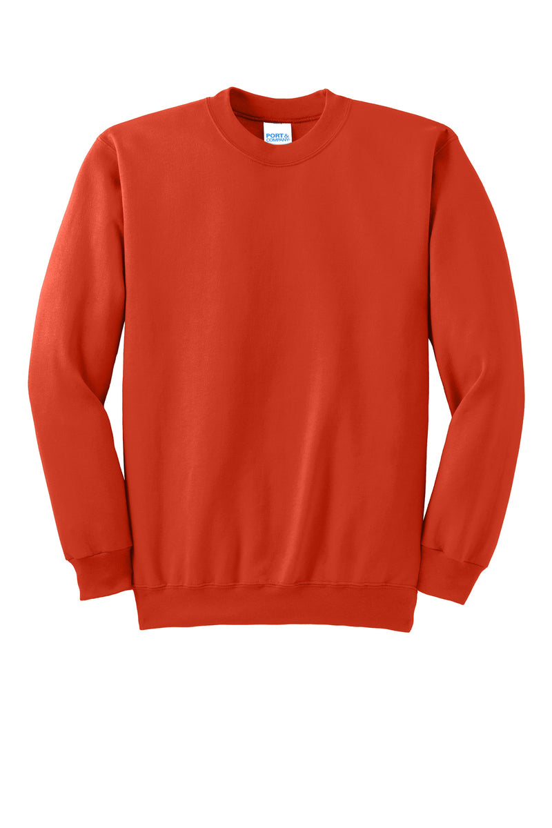 Port & Co Essential Fleece Crewneck Sweatshirt - Orange