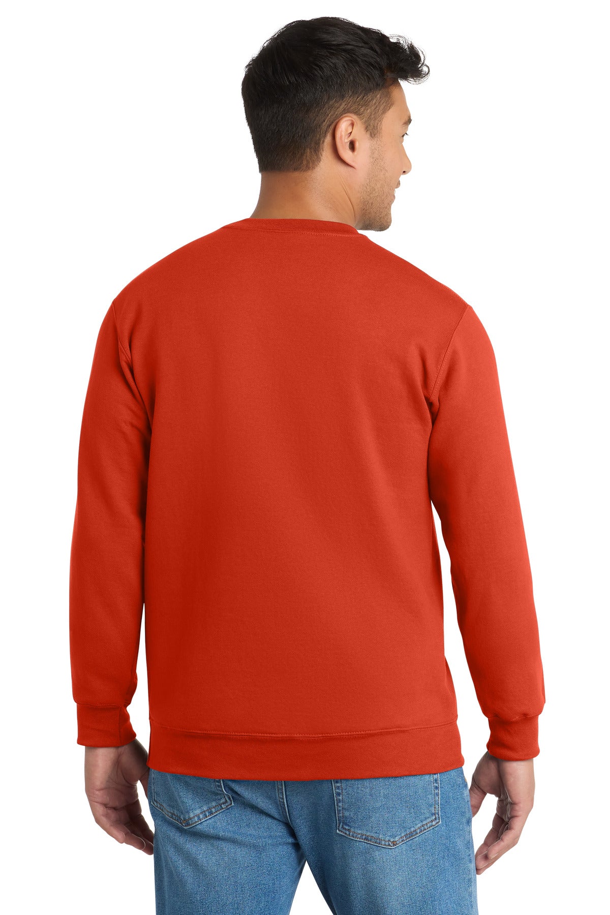 Port & Co Essential Fleece Crewneck Sweatshirt - Orange