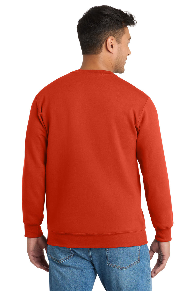 Port & Co Essential Fleece Crewneck Sweatshirt - Orange