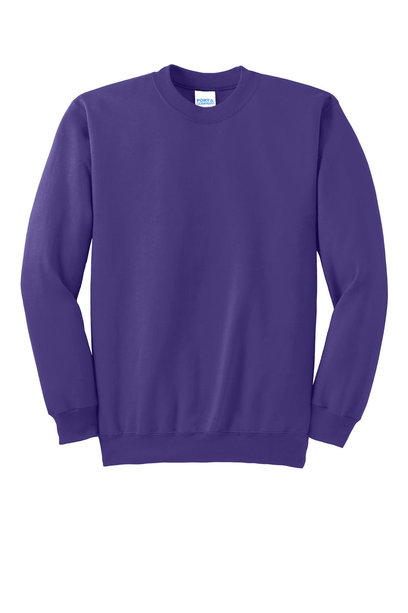 Port & Co Essential Fleece Crewneck Sweatshirt - Purple