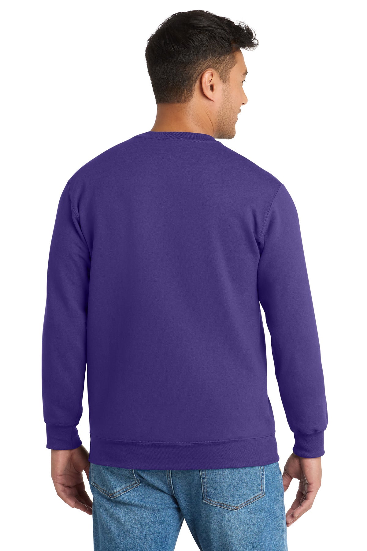 Port & Co Essential Fleece Crewneck Sweatshirt - Purple