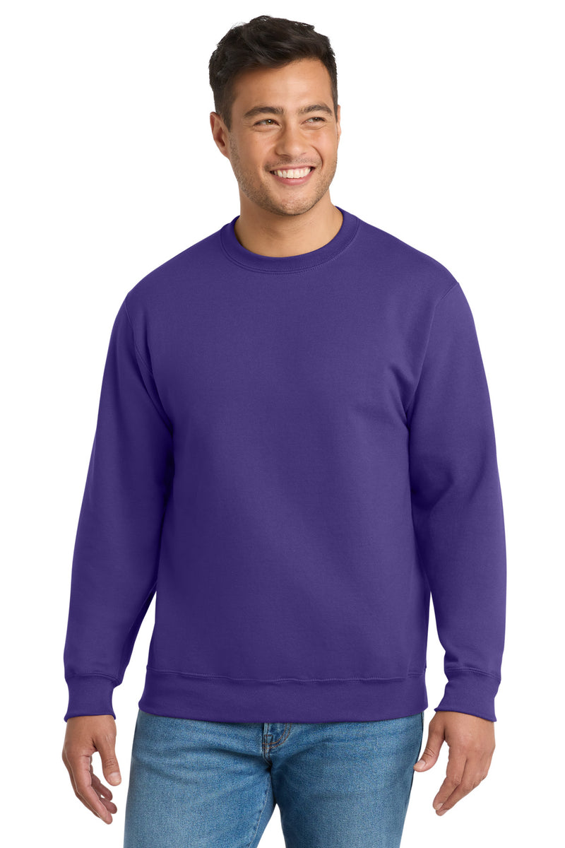 Port & Co Essential Fleece Crewneck Sweatshirt - Purple