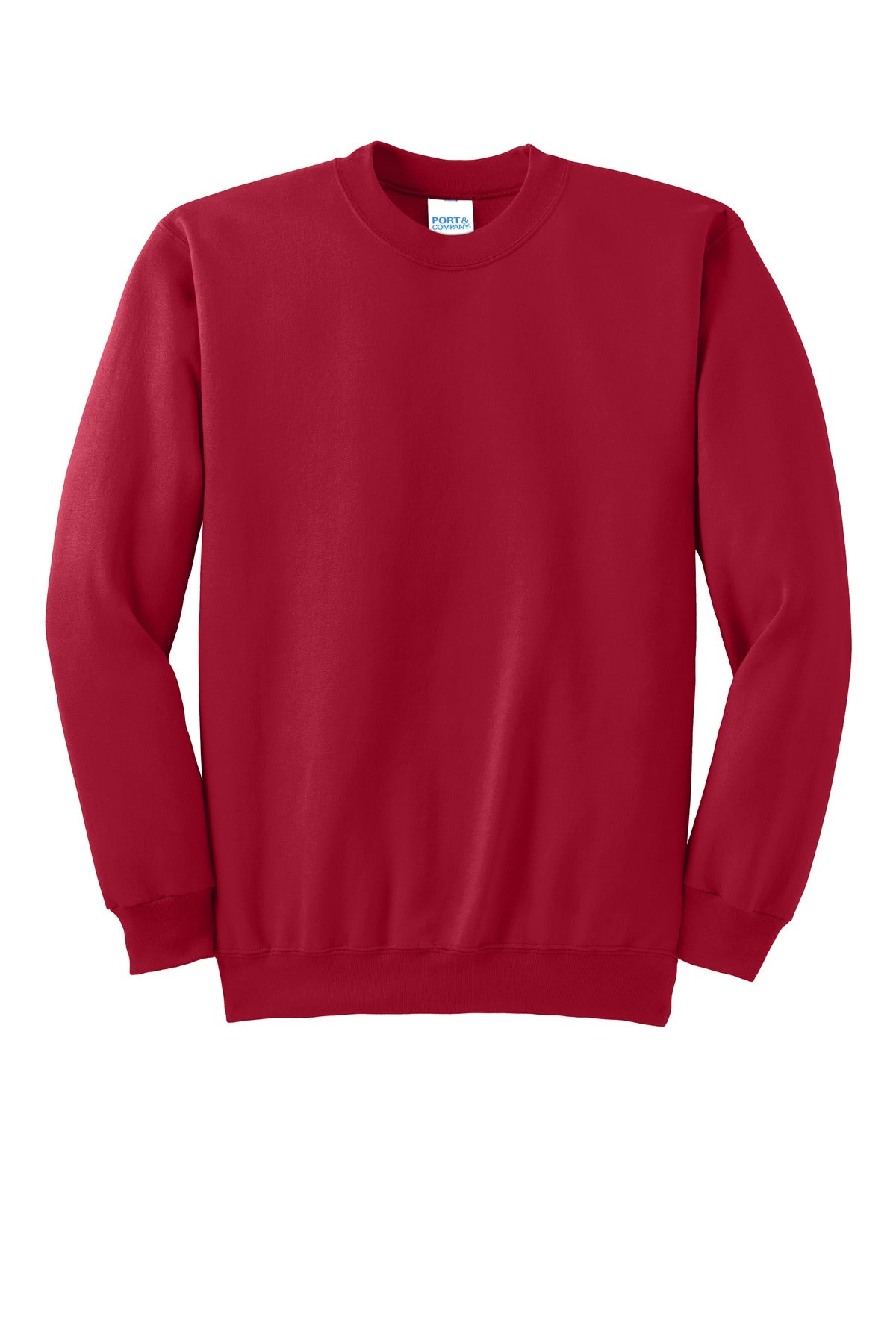Port & Co Essential Fleece Crewneck Sweatshirt - Red
