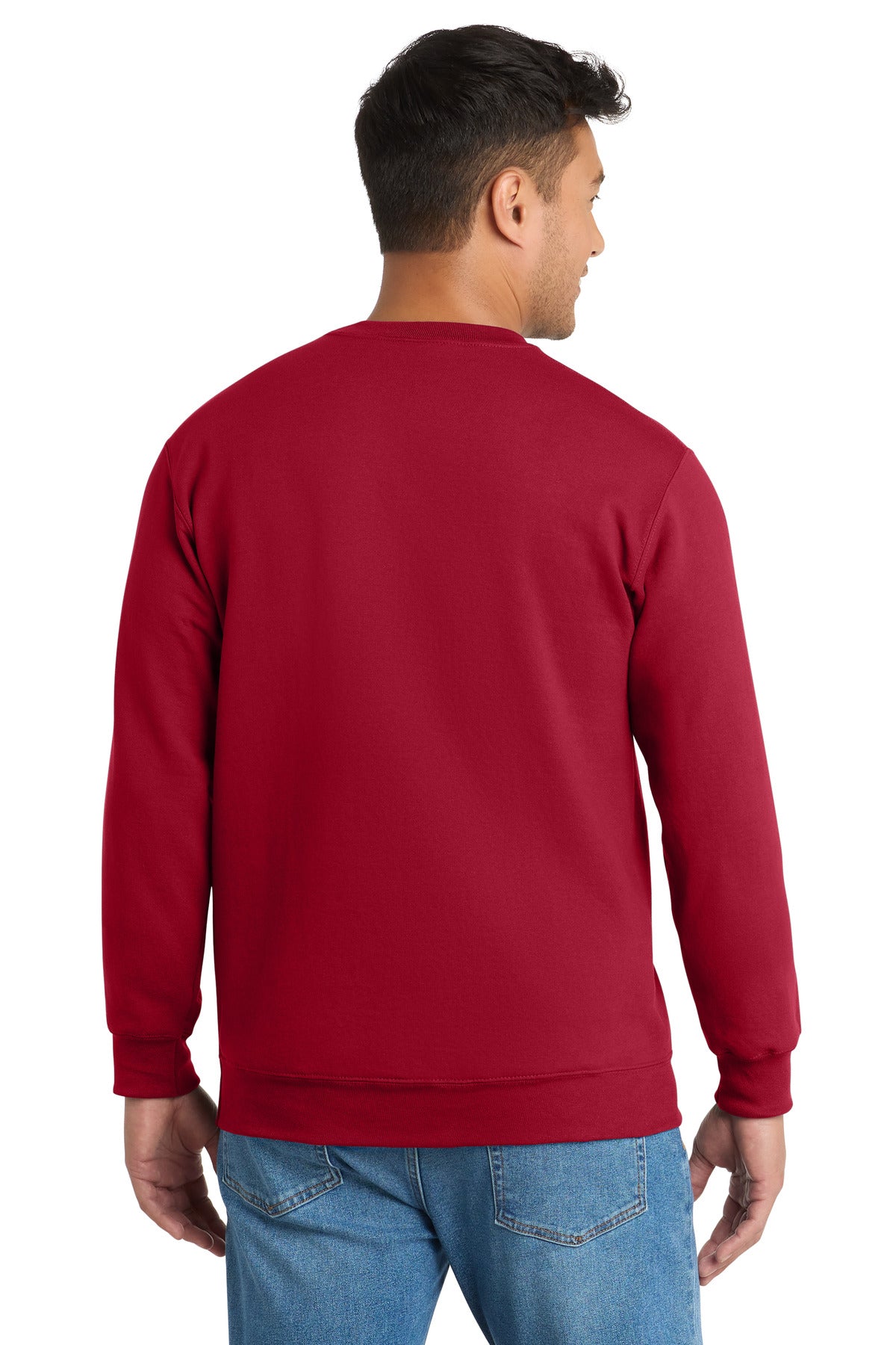 Port & Co Essential Fleece Crewneck Sweatshirt - Red