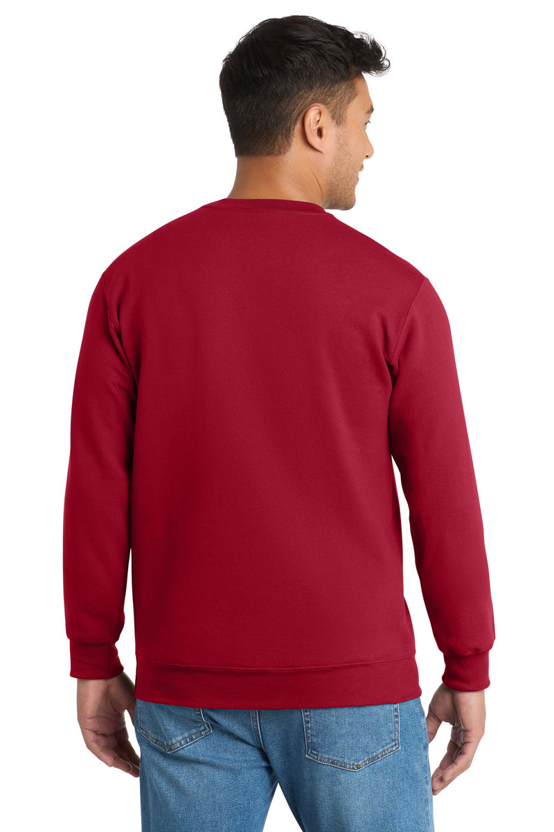 Port & Co Essential Fleece Crewneck Sweatshirt - Red