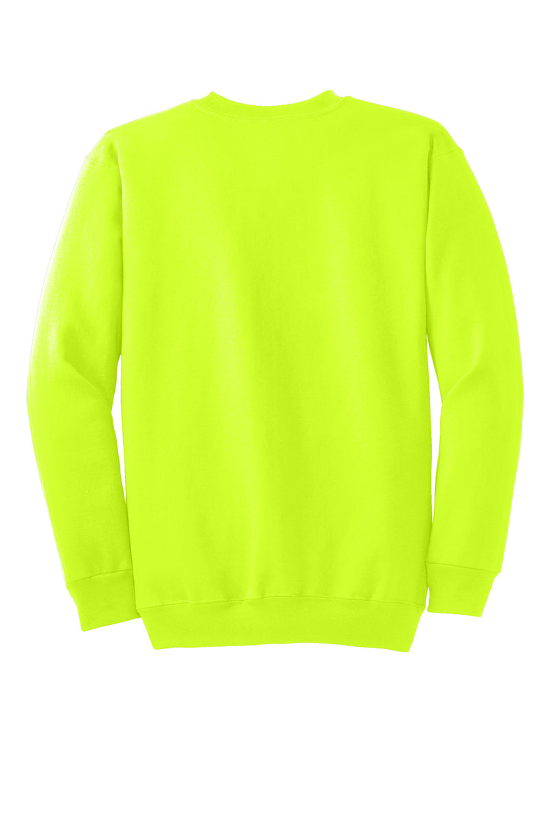 Port & Co Essential Fleece Crewneck Sweatshirt - Safety Green