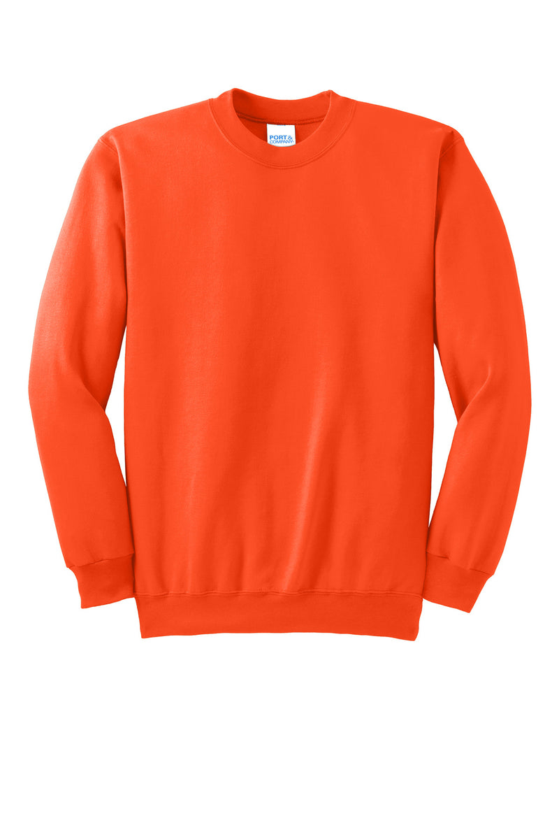 Port & Co Essential Fleece Crewneck Sweatshirt - Safety Orange