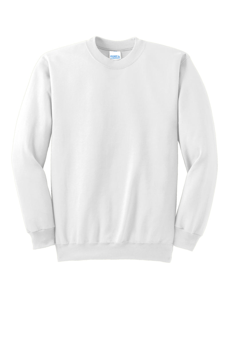 Port & Co Essential Fleece Crewneck Sweatshirt - White