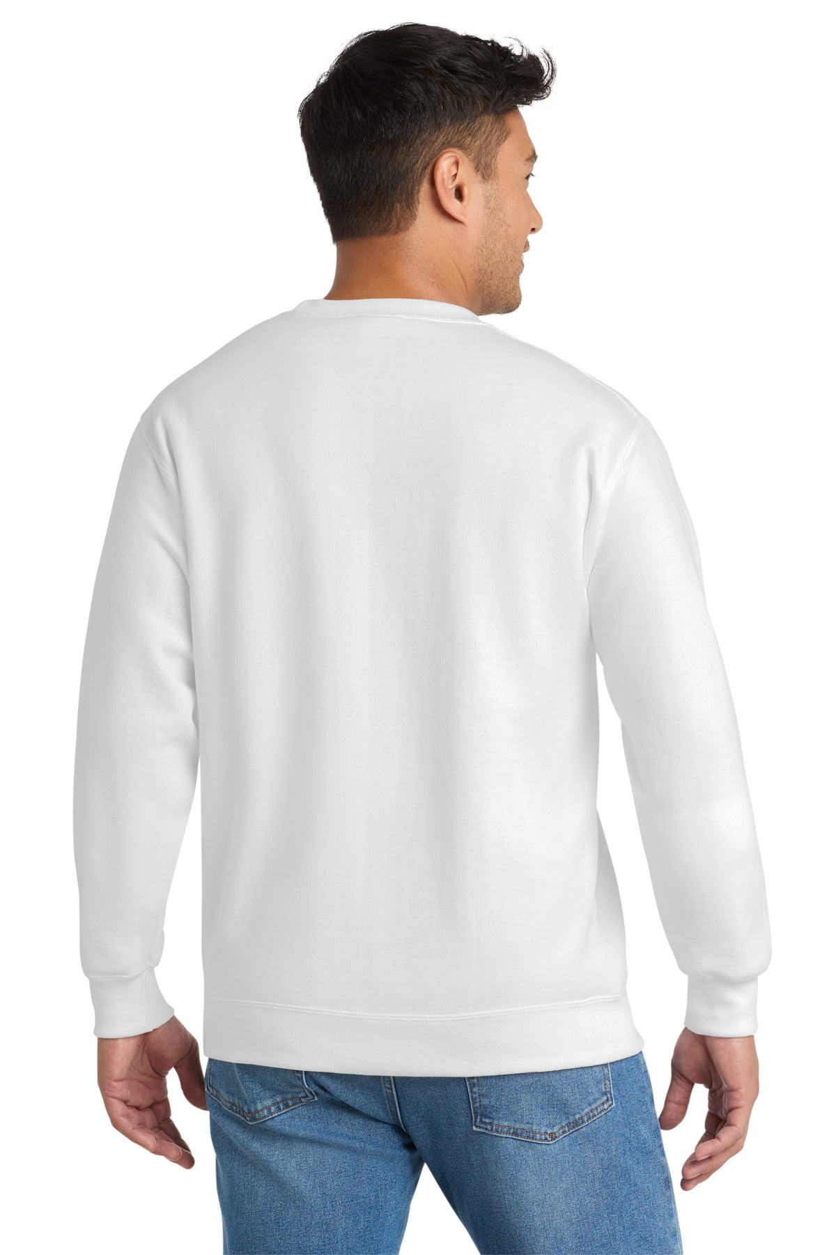 Port & Co Essential Fleece Crewneck Sweatshirt - White