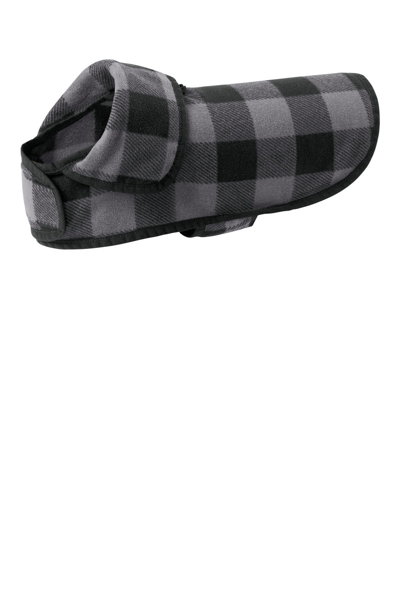 Port Authority Pet Fleece Jacket - Grey/ Black Buffalo Check