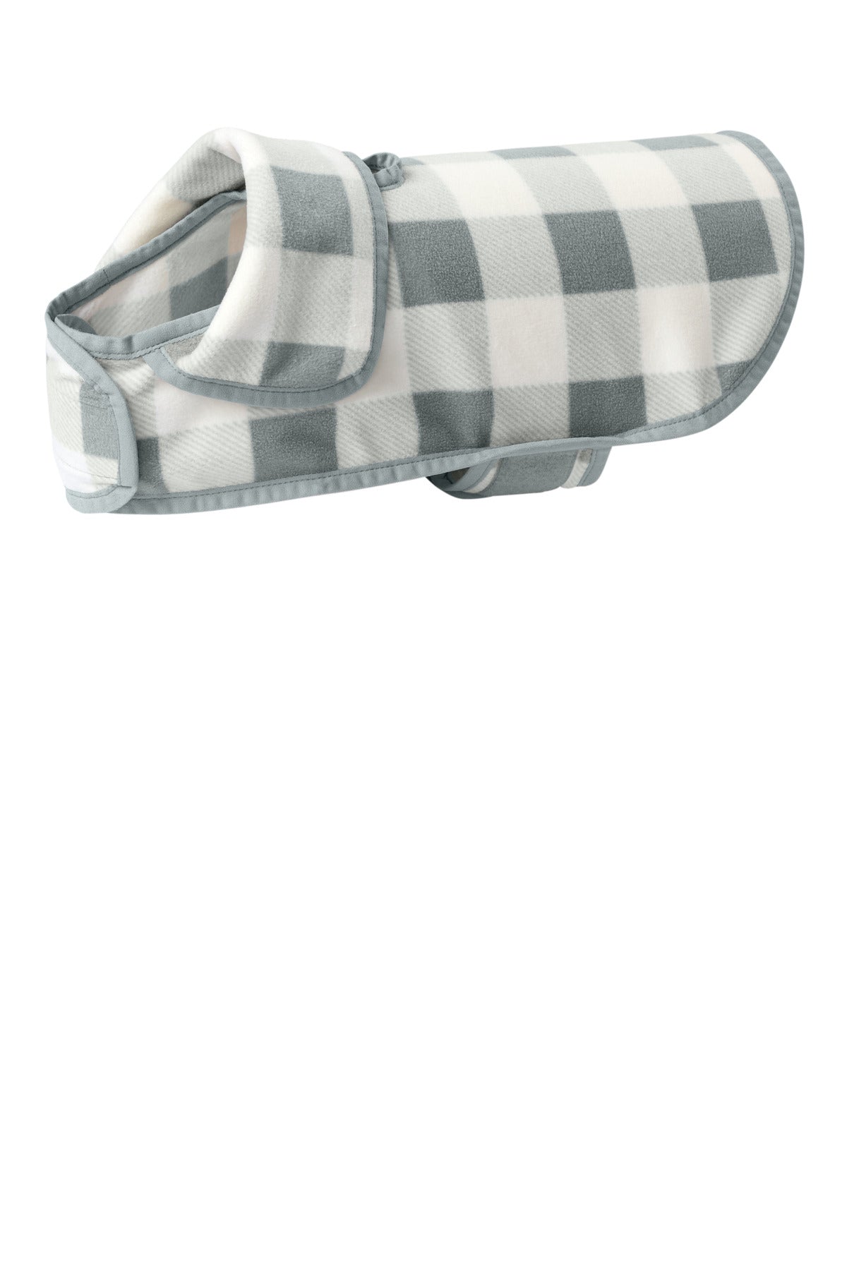 Port Authority Pet Fleece Jacket - Marshmallow/ Monument Grey Buffalo Check