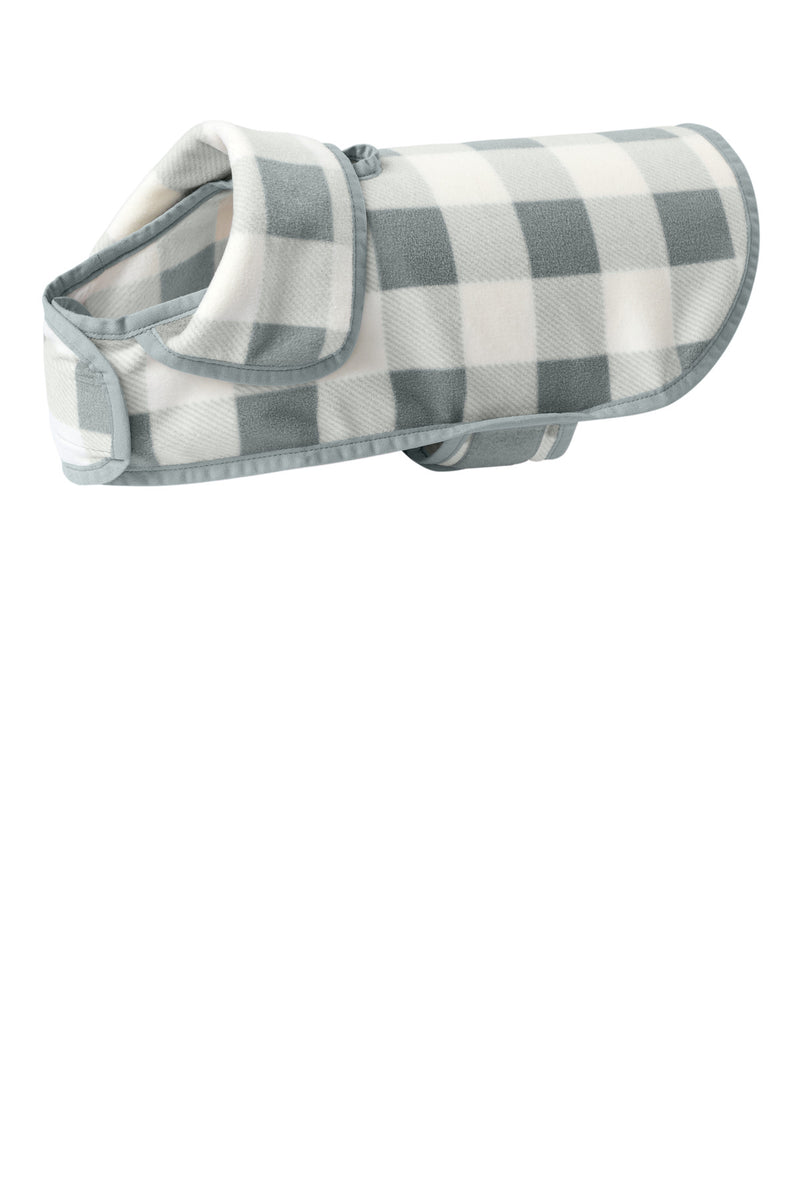 Port Authority Pet Fleece Jacket - Marshmallow/ Monument Grey Buffalo Check