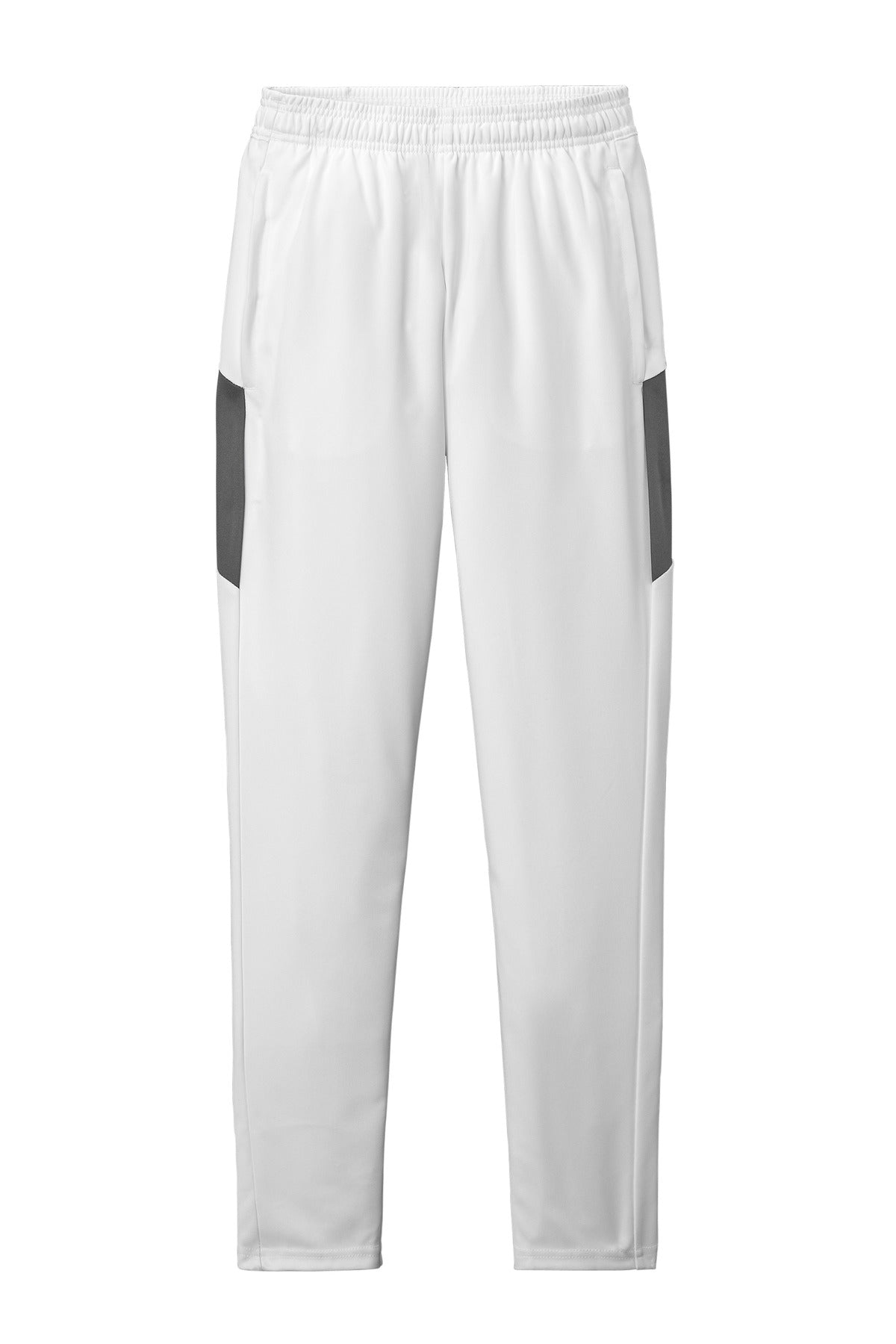 Sport-Tek Travel Pant - White/ Iron Grey