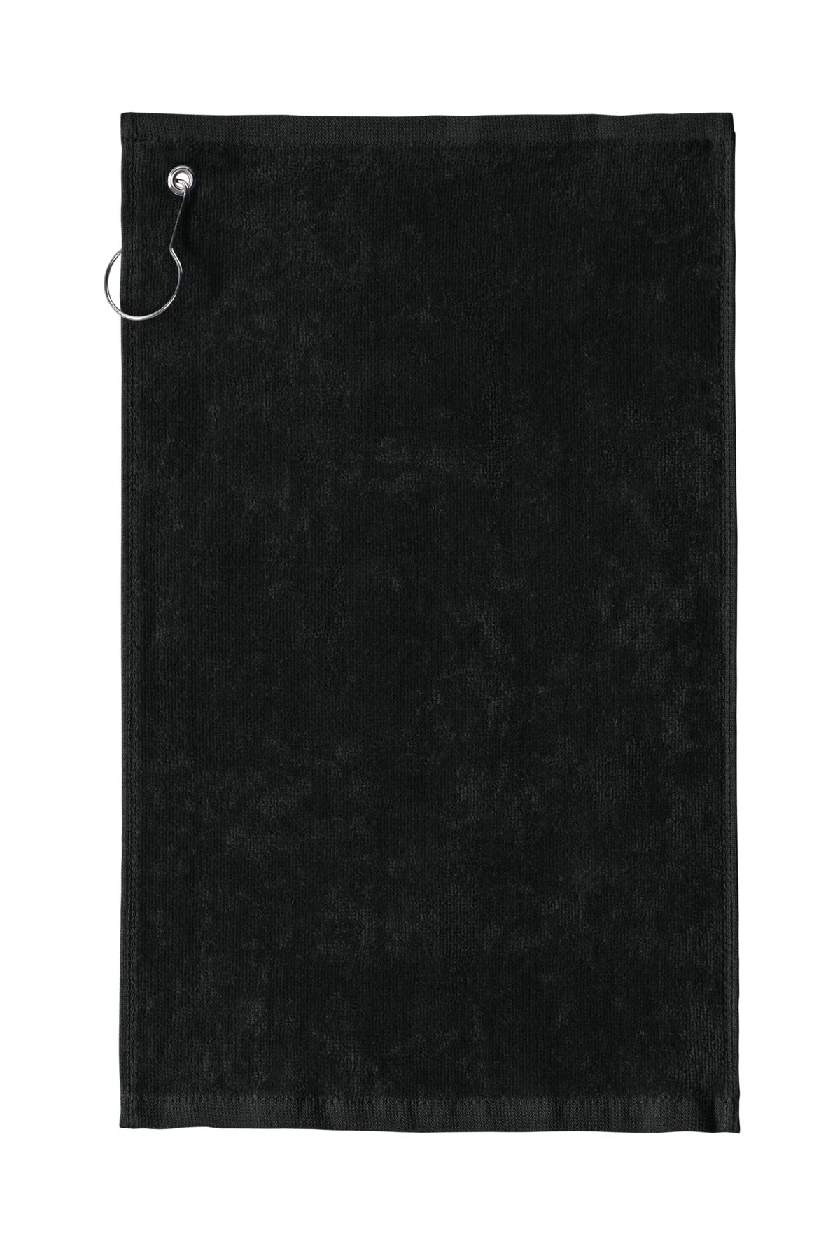 Port Authority  Grommeted Hemmed Towel - Black