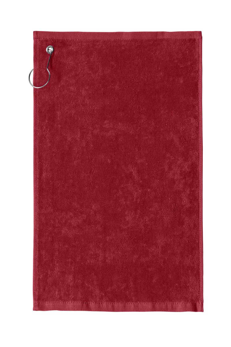 Port Authority  Grommeted Hemmed Towel - Red