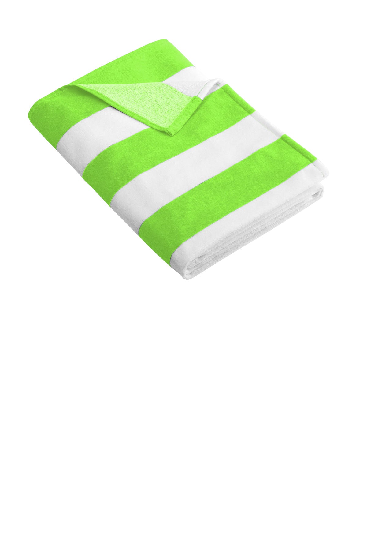 Port Authority Cabana Stripe Beach Towel - Bright Lime