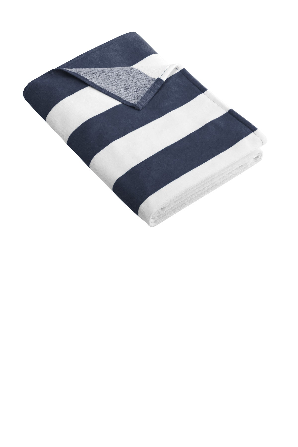 Port Authority Cabana Stripe Beach Towel - Navy