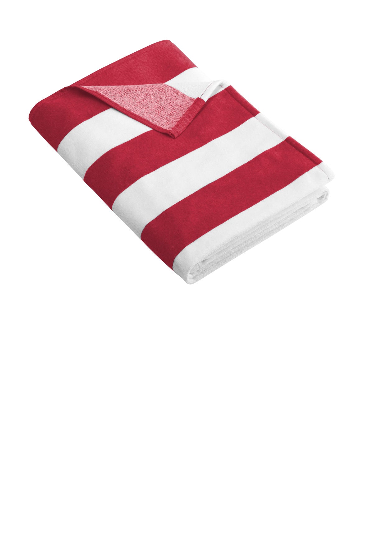 Port Authority Cabana Stripe Beach Towel - Red
