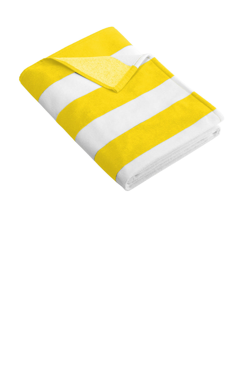 Port Authority Cabana Stripe Beach Towel - Sunflower Yellow