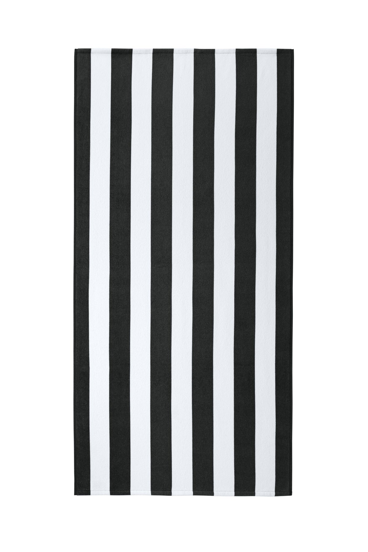 Port Authority  Value Cabana Stripe Beach Towel - Black