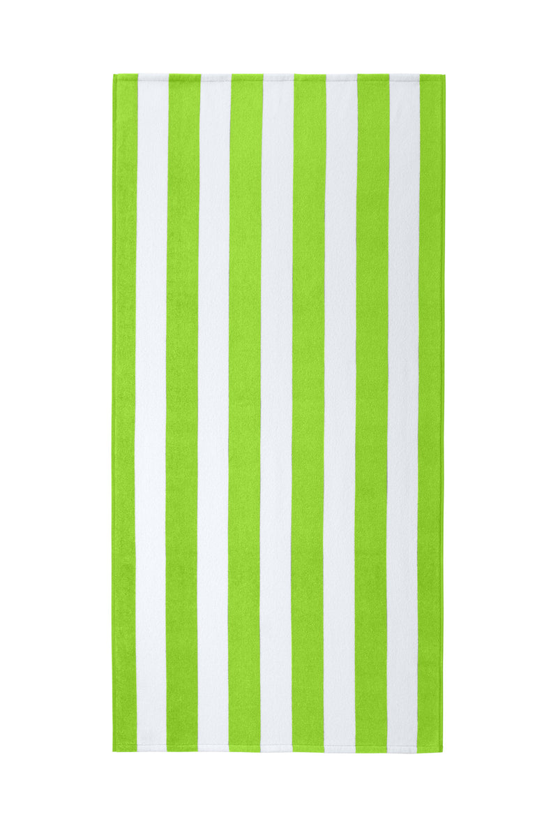 Port Authority  Value Cabana Stripe Beach Towel - Bright Lime
