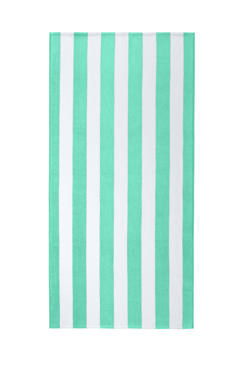 Port Authority  Value Cabana Stripe Beach Towel - Bright Seafoam