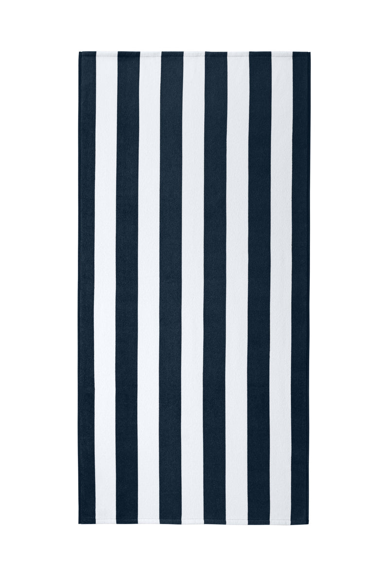 Port Authority  Value Cabana Stripe Beach Towel - Navy