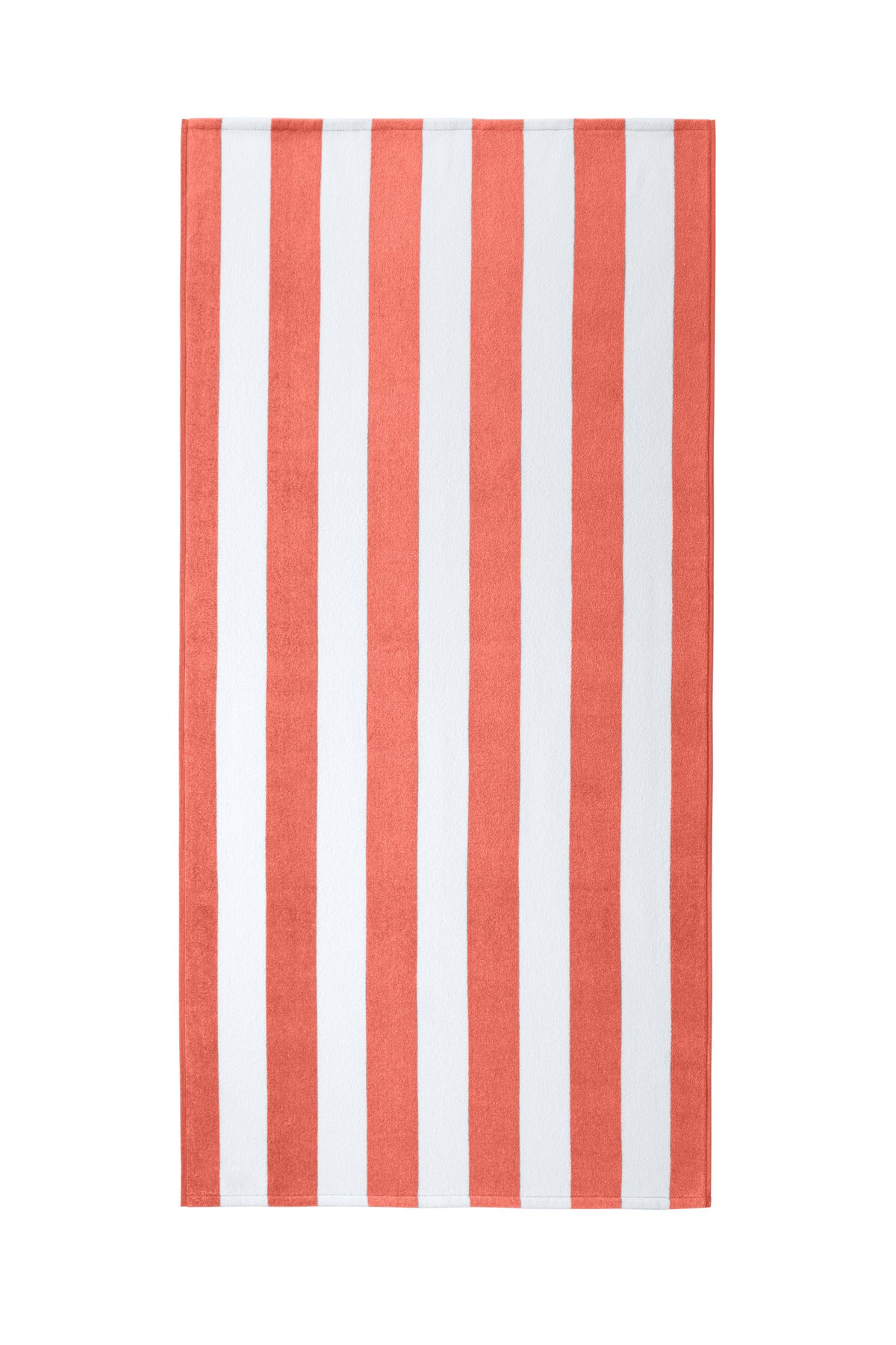 Port Authority  Value Cabana Stripe Beach Towel - Papaya