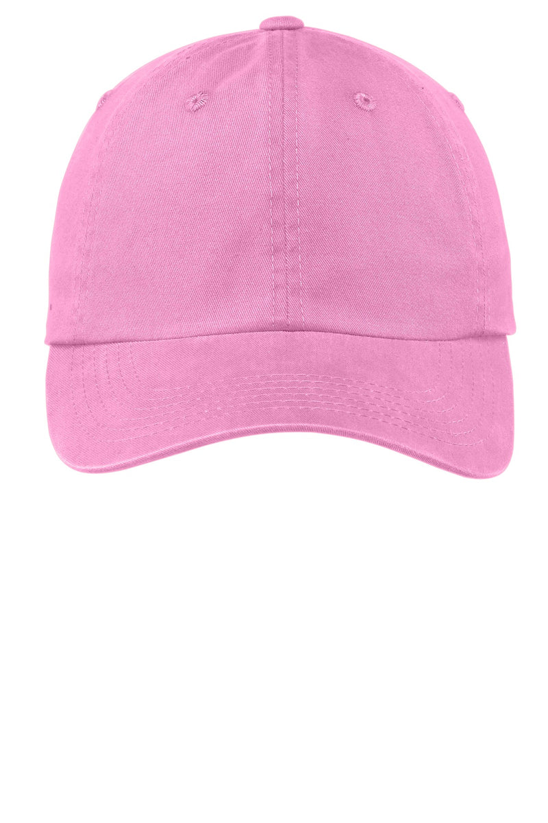 Port Authority Garment-Washed Cap - Bright Pink