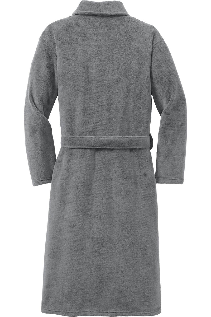 Port Authority Plush Microfleece Shawl Collar Robe - Deep Smoke