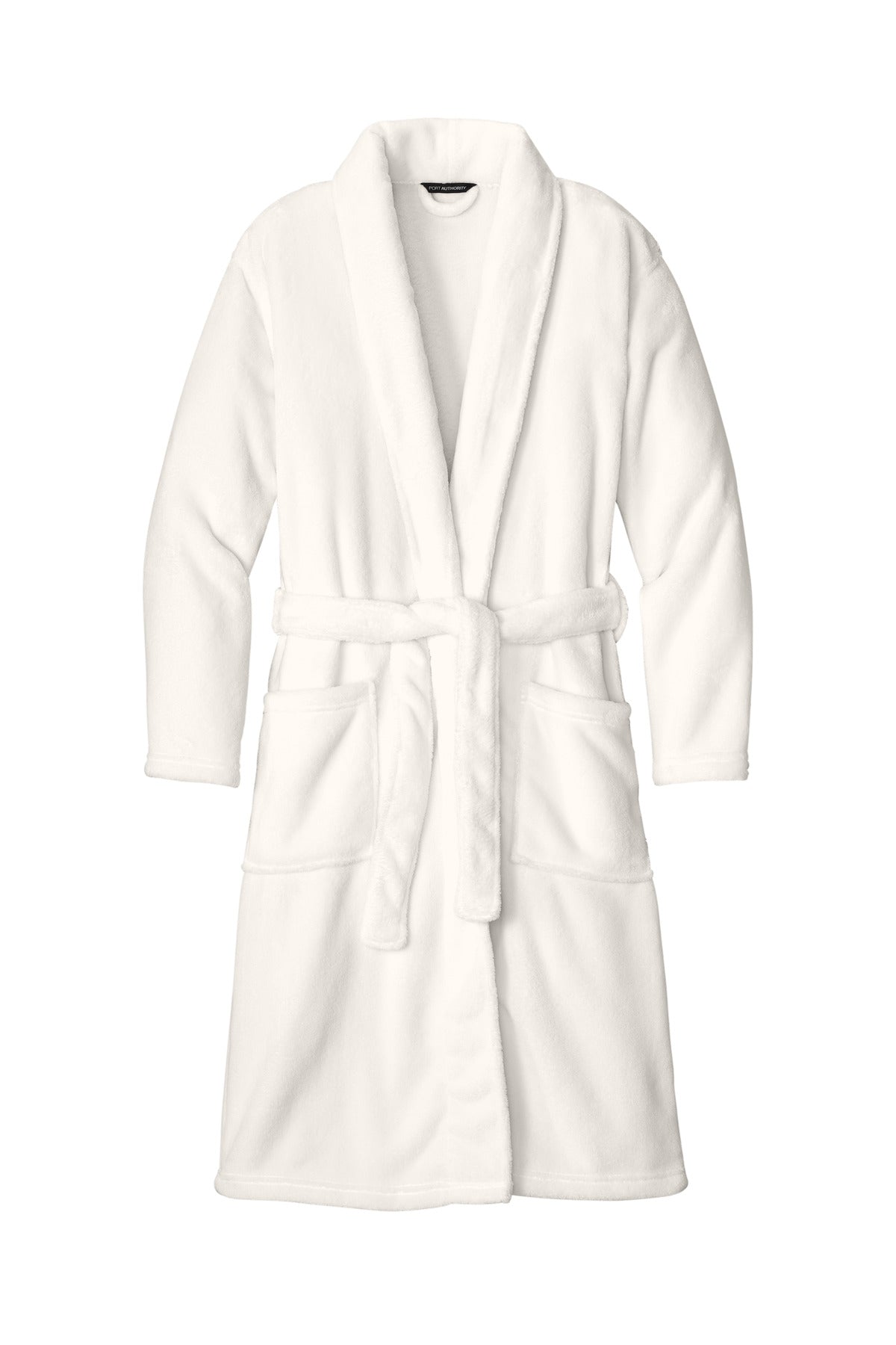 Port Authority Plush Microfleece Shawl Collar Robe - Marshmallow