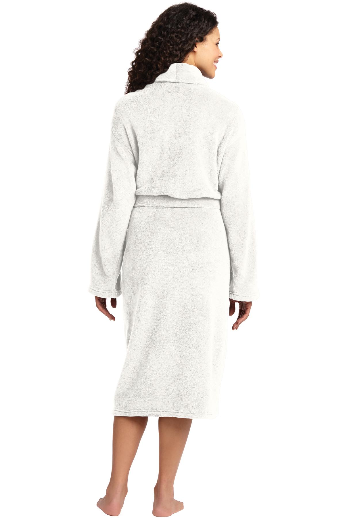 Port Authority Plush Microfleece Shawl Collar Robe - Marshmallow