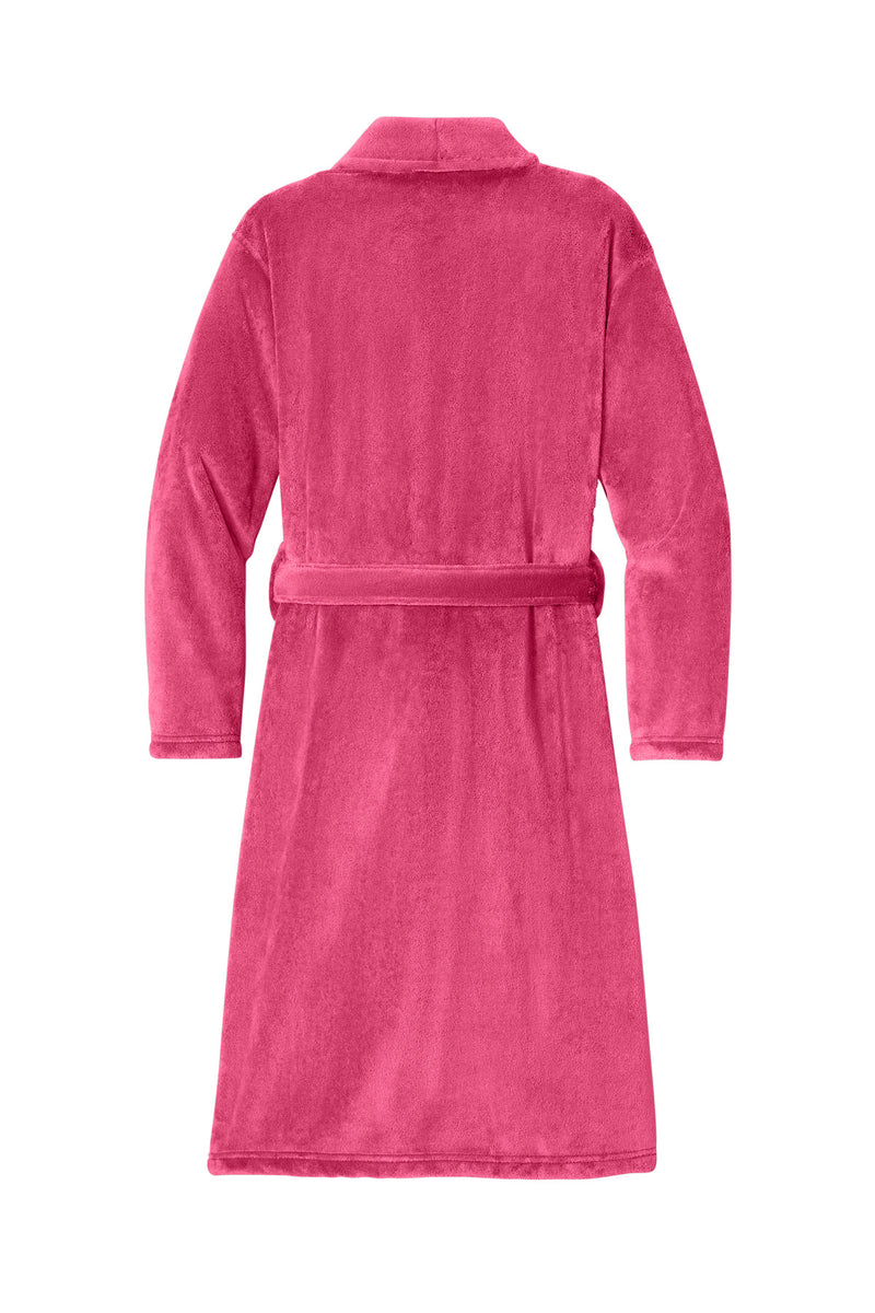 Port Authority Plush Microfleece Shawl Collar Robe - Pink Raspberry