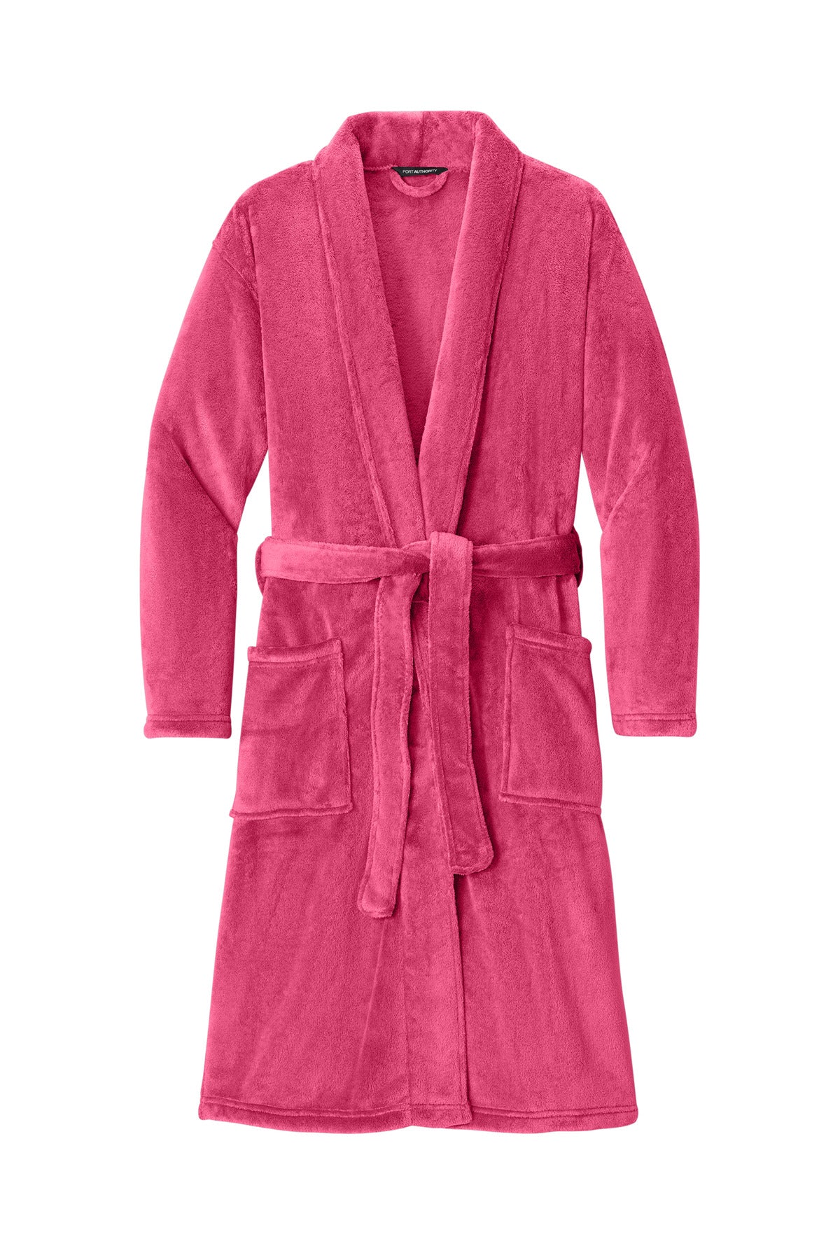 Port Authority Plush Microfleece Shawl Collar Robe - Pink Raspberry