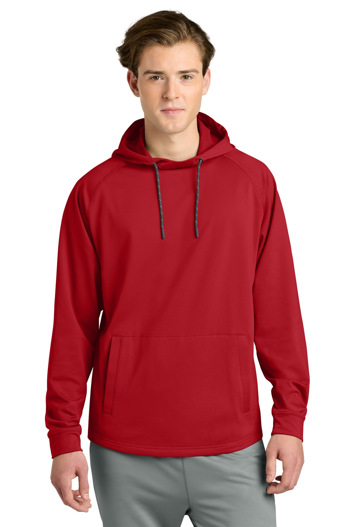 Richardson Charge Performance Fleece Long Sleeve Hoodie - Red