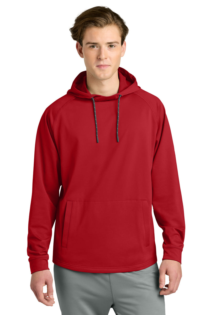 Richardson Charge Performance Fleece Long Sleeve Hoodie - Red