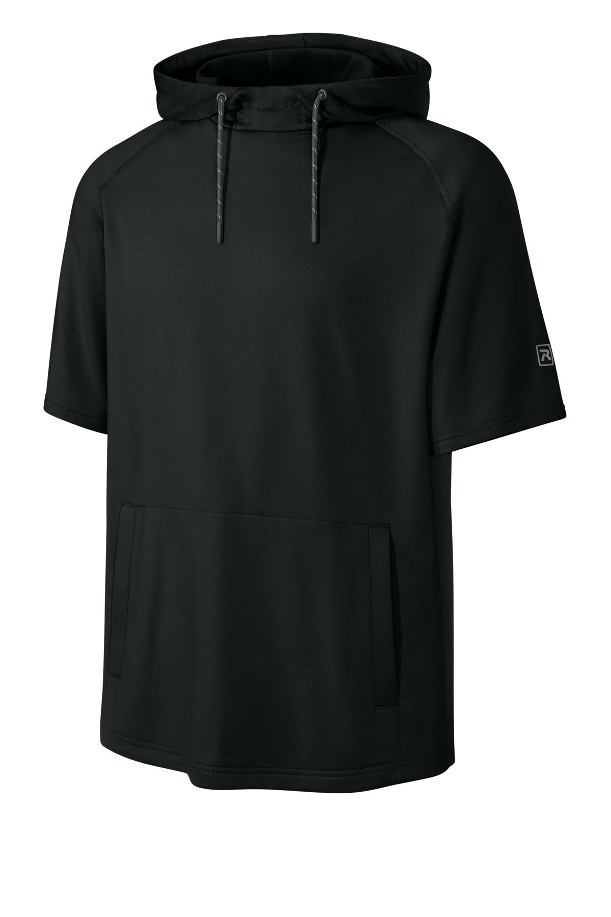 Richardson Charge Performance Fleece Short Sleeve Hoodie - Black
