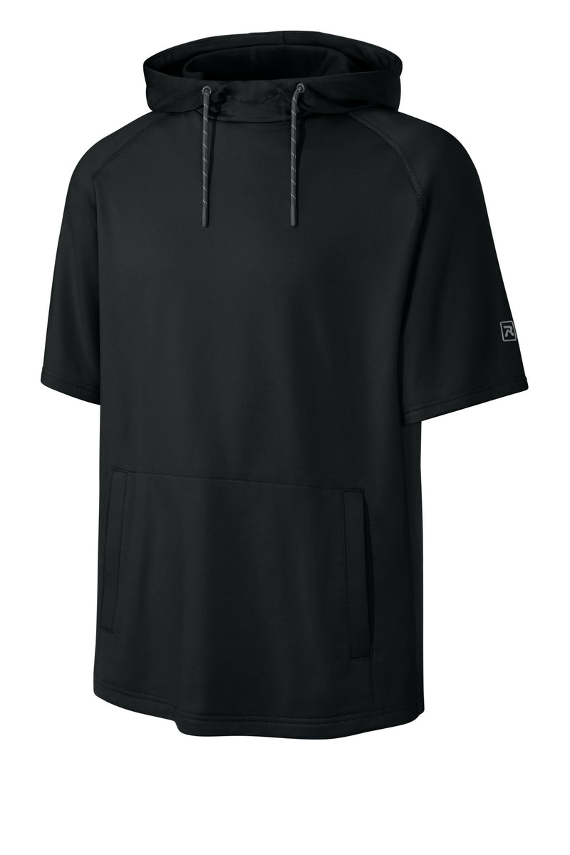 Richardson Charge Performance Fleece Short Sleeve Hoodie - Black